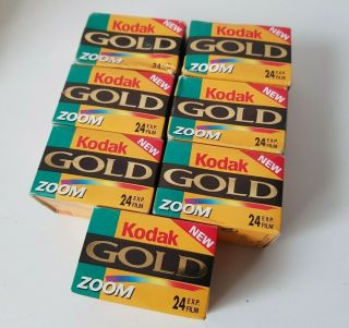 7 Rolls Kodak Gold 24 Exp Film Expired 1999 Vintage Retro Gt 135 - 24