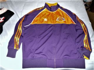 Adidas Los Angeles La Lakers Authentic Jacket Championship Banners Xl Vintage