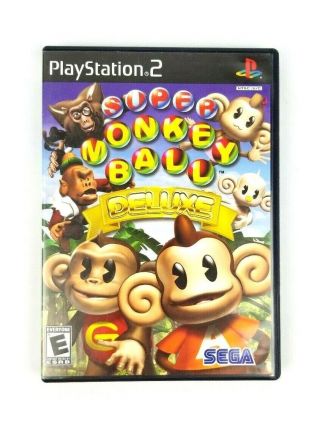 Monkey Ball Deluxe Ps2 Sony Playstation 2 2005 Vtg Game Vgc