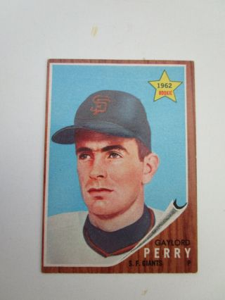 1962 Topps Gaylord Perry San Francisco Giants Vintage Rookie Baseball Card 199