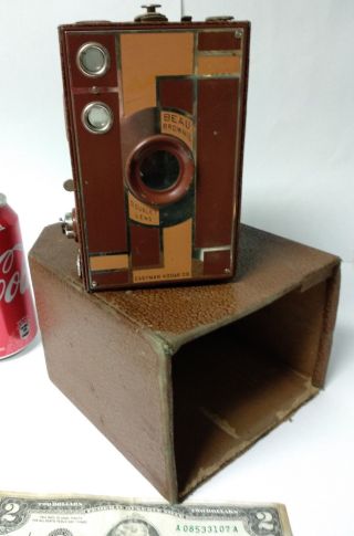 Old Box Camera Beau Brownie Kodak No.  2a 116 Film Art Deco Walter Dorwin Teague