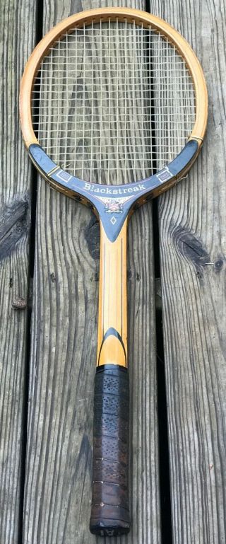 Vintage Tad Davis Blacksteak Wooden Tennis Racket Racquet