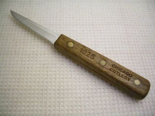 Vintage Chicago Cutlery Usa Walnut Handle 102s Paring Knife - 2 7/8 " Blade