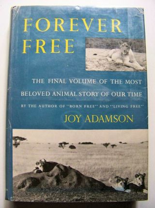 Rare 1963 Joy Adamson Signed 1st Edition Forever (elsa The Lion) W/dj