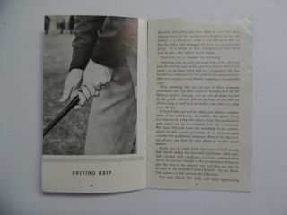 c.  1950 GOLF PSYCHOLOGY by Denny Shute Book Booklet PGA Championship Win Vintage 5