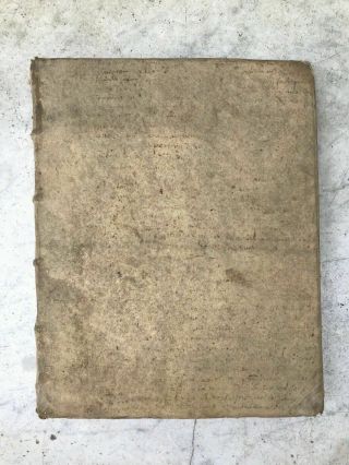 1733 Medieval Latin Handwritten canon law manuscript book 343p leather cover 2