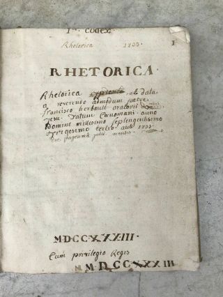 1733 Medieval Latin Handwritten canon law manuscript book 343p leather cover 3