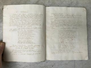 1733 Medieval Latin Handwritten canon law manuscript book 343p leather cover 4