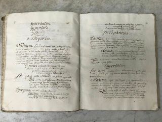 1733 Medieval Latin Handwritten canon law manuscript book 343p leather cover 6