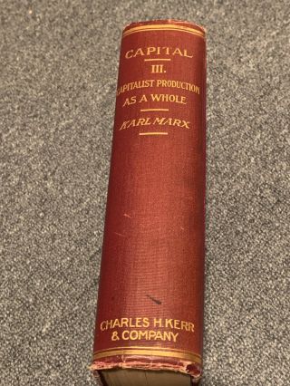Karl Marx Capital A Critique of Political Economy Book Set 1919 Engels Communist 6