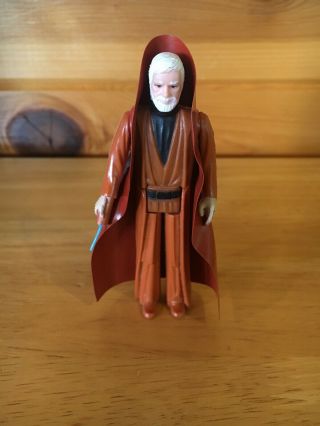 Vintage Star Wars 1977 No Coo Grey Hair Obi - Wan Kenobi Loose Figure Complete