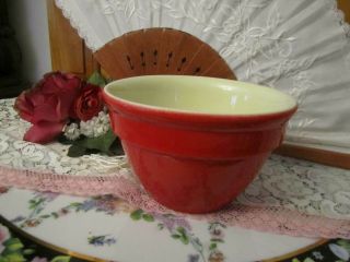 Vintage Halls Superior Quality Kitchenware Red Bowl