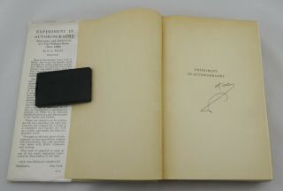 Historic Author H.  G.  Wells SIGNED Book: Experiment in Autobiography,  1st Edition 2