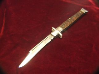 Vintage,  Hibbard Spencer Bartlet Co.  Bone Handle Knife,  Fishtail Cross Guard