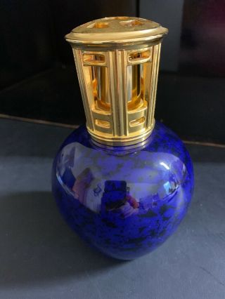 Vintage Lampe Berger Tortoise Blue Fragrance Oil Lamp Made In France
