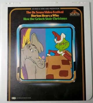 Dr Seuss How The Grinch Stole Christmas Horton Hears A Who Ced Videodisc Vintage