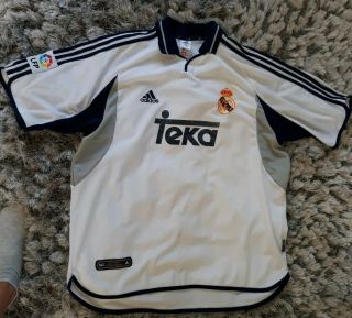 Vintage 2000 Adidas Real Madrid Football Shirt.  Size Xl