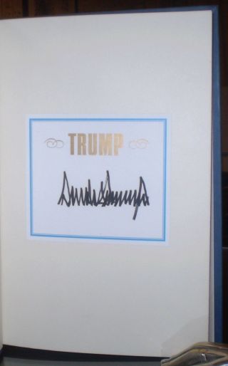 SIGNED Full signature Autograph President DONALD TRUMP THINK LIKE A Billionaire 3