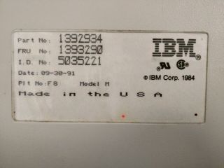 IBM KEYBOARD SSK MODEL M SPACESAVER 1392934 3
