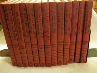 13 Books - The Happy Hollisters Mystery Books - Hard Covers - By Jerry West
