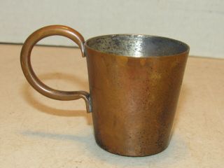 Vintage British Royal Navy 1/2 Gill Ll Copper Rum Measure Cup Mug