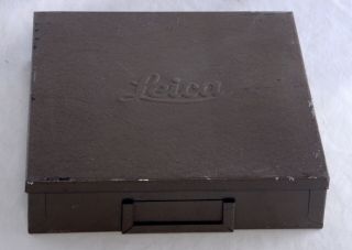Vintage LEICA Leitz Film Negative Box Storage Metal Container Photo Accessory 3