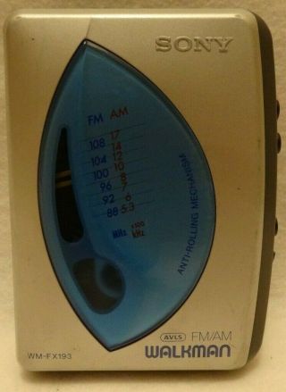 Vintage Sony Walkman Wm - Fx193 Am/fm Cassette Player