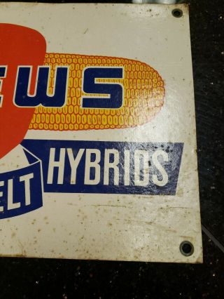 Vintage Moews Hybrids Corn Belt Seed Corn Farm Cardboard Sign 4