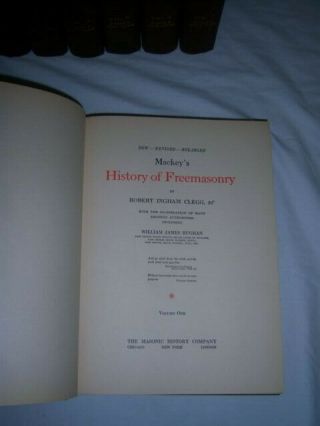 1921 Mackey ' s Revised History of Freemasonry comp 7 Vol Set Robert Ingham Clegg 3