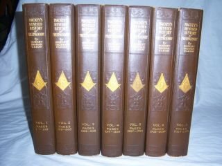 1921 Mackey ' s Revised History of Freemasonry comp 7 Vol Set Robert Ingham Clegg 8