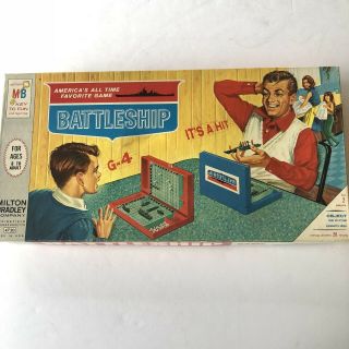 Vintage 1967 Battleship Game By Milton Bradley With Box Complete