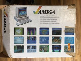 Box Authentic Commodore Amiga 1000 A1000 Keyboard & Computer 10