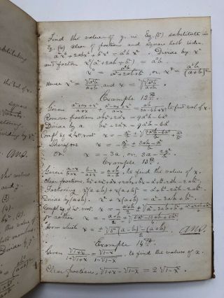 Elias Loomis / Student ' s or teacher ' s handwritten notebook to be 3