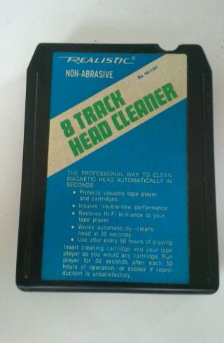 Vintage Realistic 8 Track Tape Head Cleaner