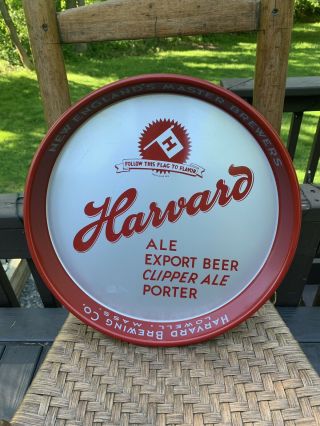 Vintage Harvard Porter Ale Beer Serving Tray - Harvard Brewing Co.  Lowell,  Mass.