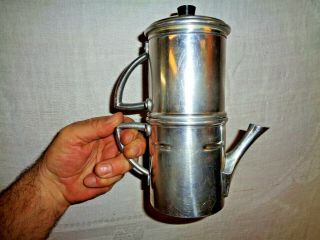 Vintage Flip Drip Espresso Coffee Maker - T4 - Aluminum & Bakelite Made In Italy
