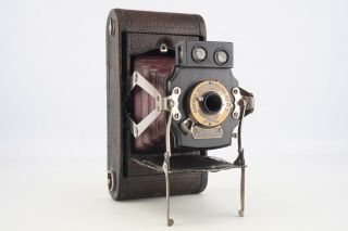Antique Kodak No 1a Folding Pocket Bellows Camera With Dual Viewfinders Rare V03