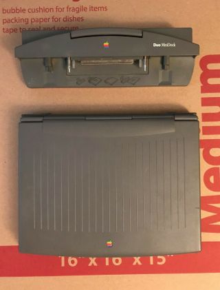 Apple Macintosh PowerBook Duo 270c AS - IS with (DOCK,  FLOPPY DRIVE,  PSU) 2