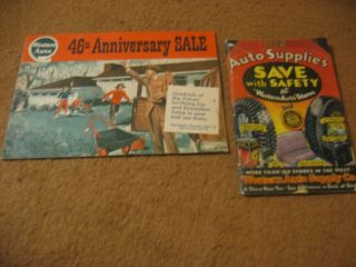 Vintage 1934,  1955 Western Auto Supply Store Advertising Catalogs L@@k