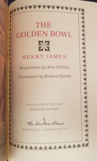 Henry James 6 Volumes Easton Press Leather Bostonians Ambassadors Turn of the 5