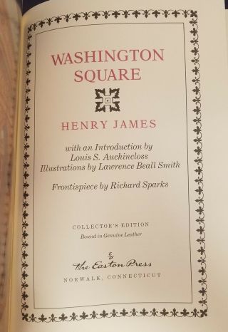 Henry James 6 Volumes Easton Press Leather Bostonians Ambassadors Turn of the 7