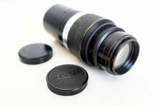 Ernst Leitz Wetzlar Elmar 13.  5cm (135mm) F4.  5 M39 Leica Lens / Rare Black