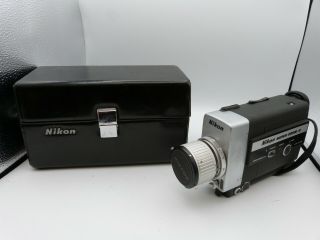 Vintage Nikon Zoom 8 Film Camera With Cine Zoom Nikkor 1.  8 Lens And Case
