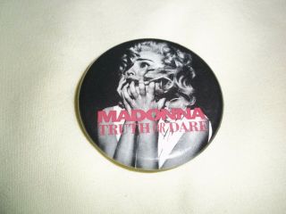 Madonna Truth Or Dare Pinback Button 1991 Movie Advertising Pin True Vintage