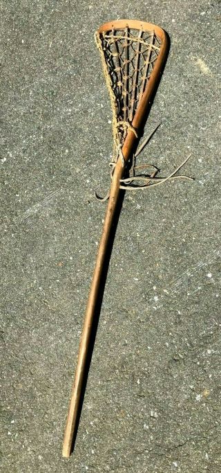 Vintage Wooden Lacrosse Stick - Chan Berry & Co. ,  Marblehead,  Mass.