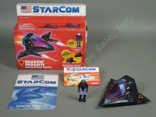 Vtg 1986 Coleco Starcom Shadow Parasite Attack Fighter W/figure,  Box