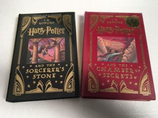 Harry Potter Leather Collector’s Edition Set,  Sorcerer’s Stone,  Chamber Of Secre
