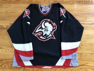 Vintage 1990s Buffalo Sabres Stitched Ccm Nhl Blank Hockey Jersey 2xl Goat Head