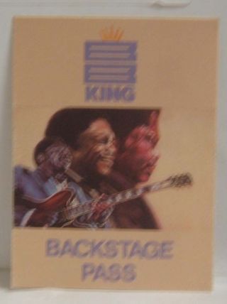 B.  B.  King - Vintage Concert Tour Cloth Backstage Pass