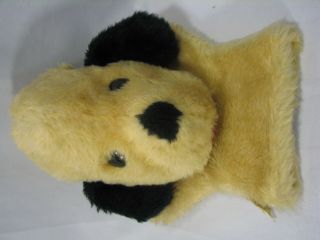 Animal Fair Vintage Dog Puppy Puppet Henry Plush Stuffed Tan Brown Tounge Soft
